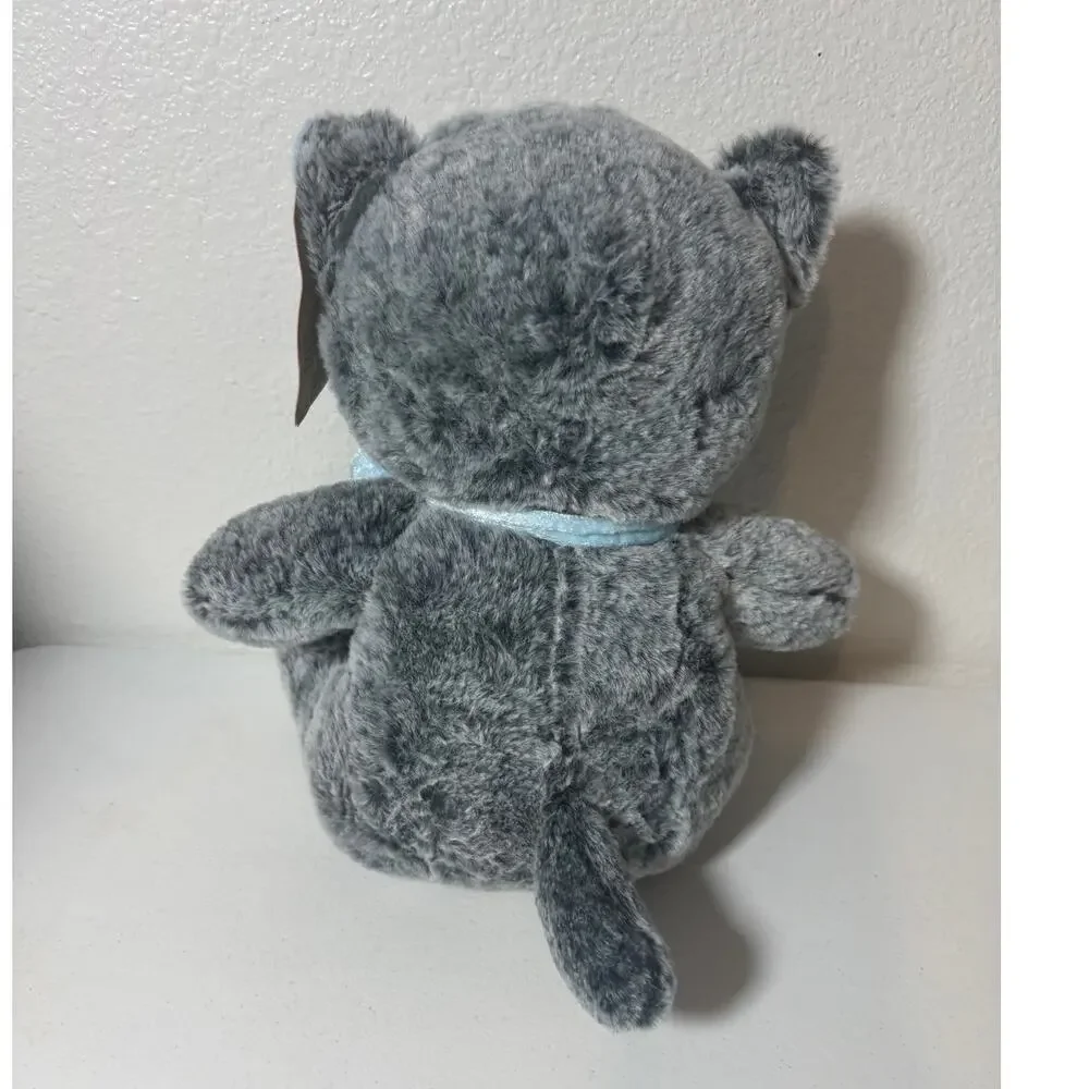 PetSmart NWT Lucky Bear Gray Plush Dog Toy Squaker 11